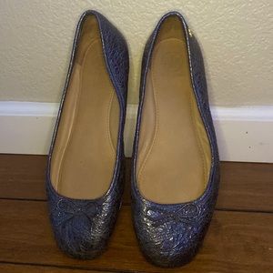 Tory Burch Blue slip on flats shoes